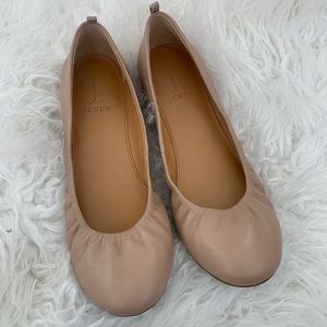 J.Crew Anya Tan Leather Ballet Flats Sz 8